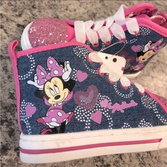 Disney Minnie Mouse Sneakers Size 6 - Picture 2 of 9